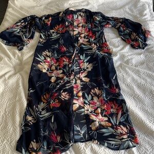 Band of Gypsies Navy Floral Kimono